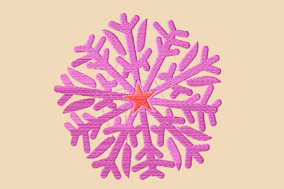Bold Ice Flakes Pink Embroidery Design Review