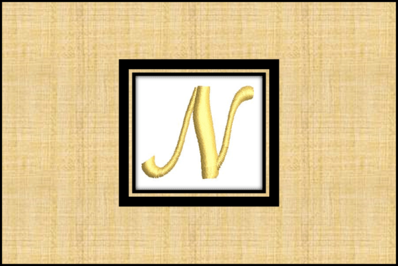 Gold Letter N: A Timeless Embroidery Design for Seasonal Creations