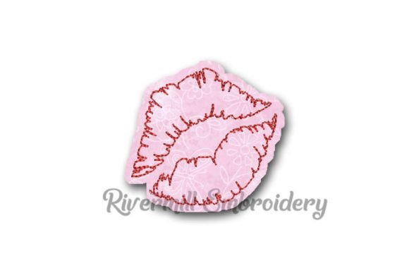 Raggy Applique Lipstick: A Whimsical Embroidery Design for Craft Fair Success