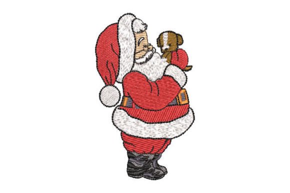 Santa Claus Holding a Dog Embroidery Review