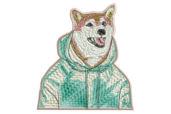 Shiba Wearing a Hood Embroidery Review